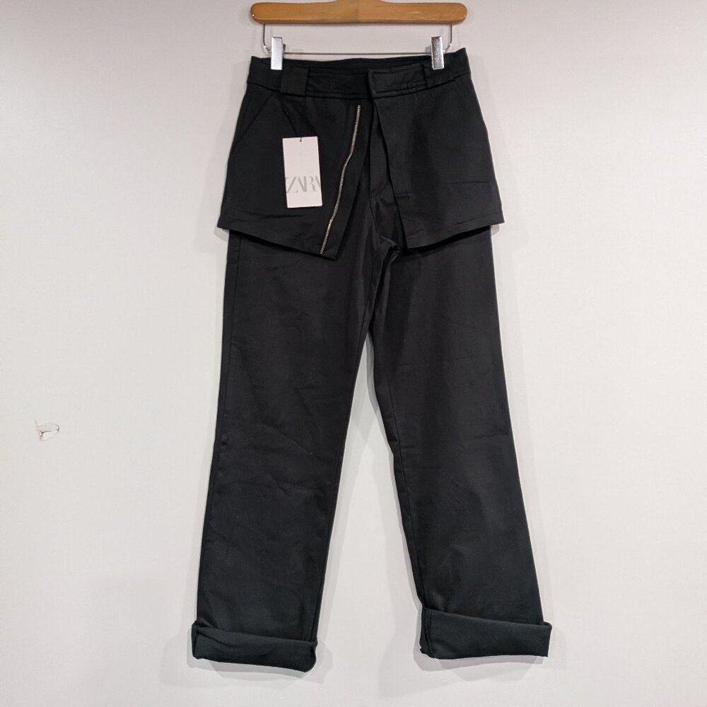 BNWT Zara Skirted Pants Dark Grey Size XS